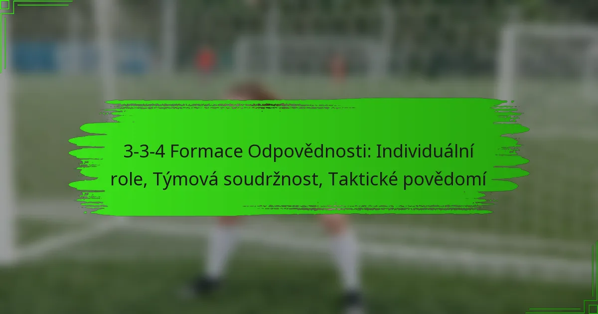 3-3-4 Formace Odpovědnosti: Individuální role, Týmová soudržnost, Taktické povědomí