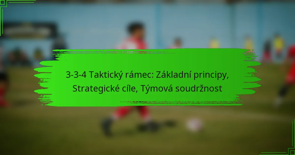 3-3-4 Taktický rámec: Základní principy, Strategické cíle, Týmová soudržnost