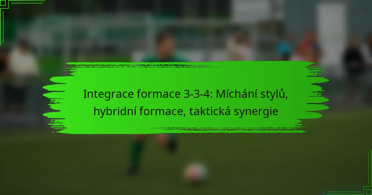 Integrace formace 3-3-4: Míchání stylů, hybridní formace, taktická synergie
